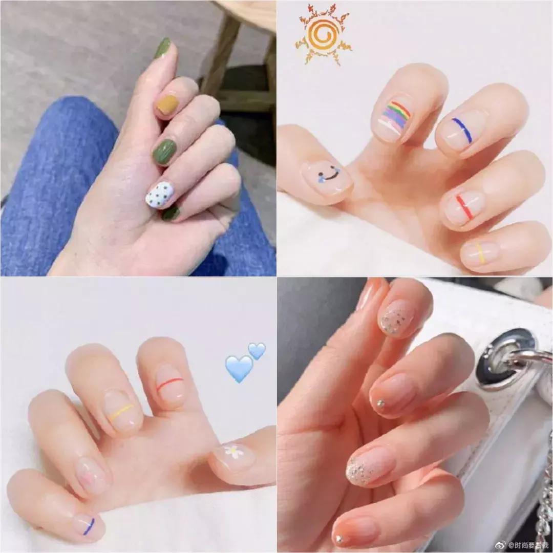 心血来潮做了个美甲,泫雅同款美甲图