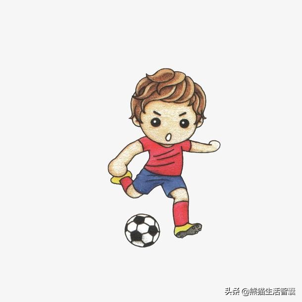 足球文化画画作品图片大全,踢球画