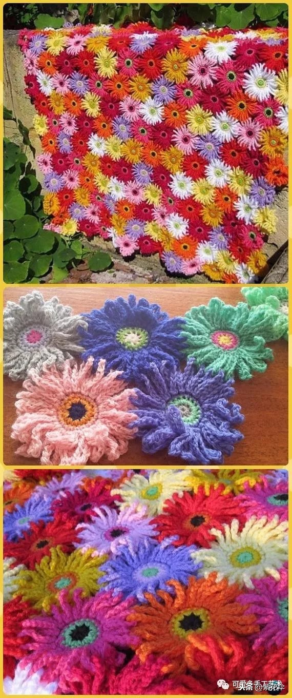 学毛线钩花一学就会简单,新手学毛线钩花