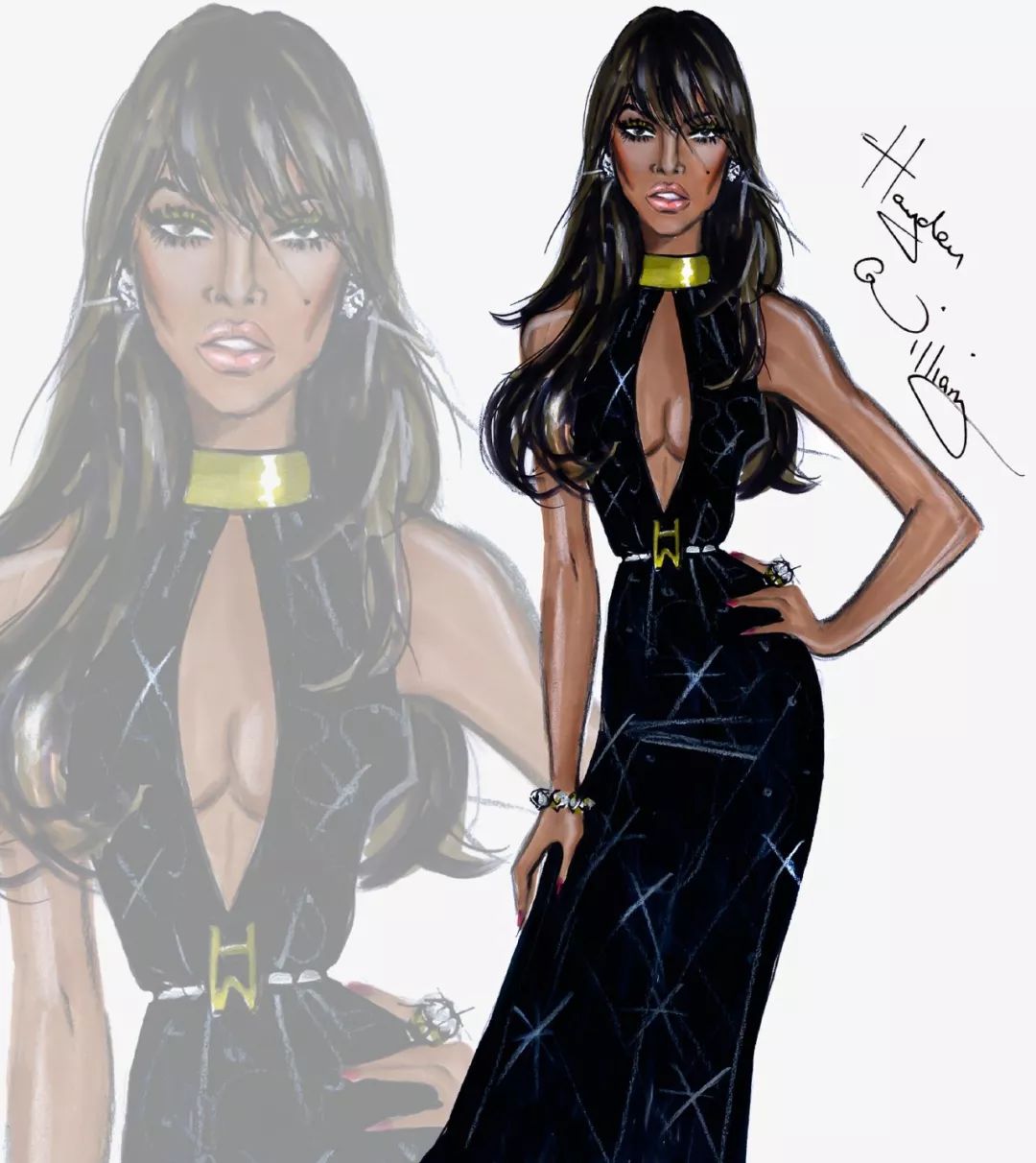 设计稿晚礼服,设计礼服手稿图洛丽塔