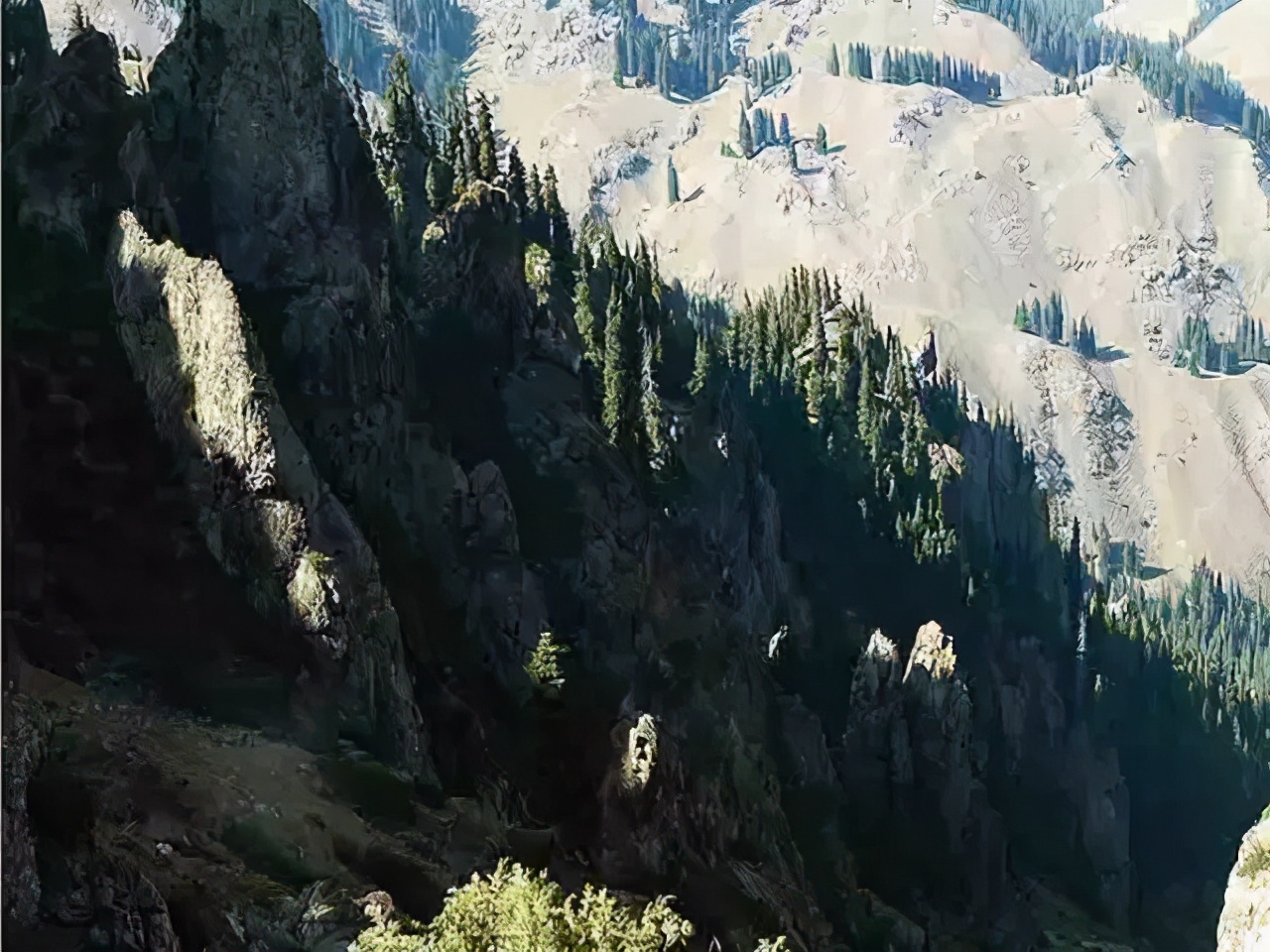 天山天池博格达峰马牙山,博格达峰马牙山