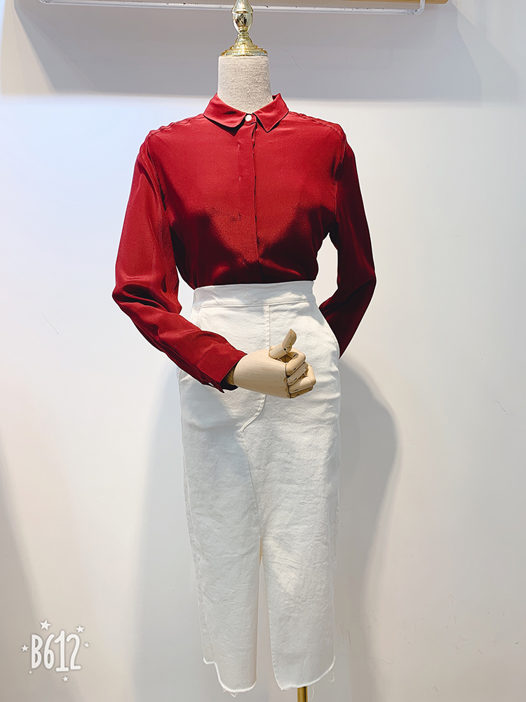 韩版女装衬衫百搭纯色,韩范打底雪纺衬衫