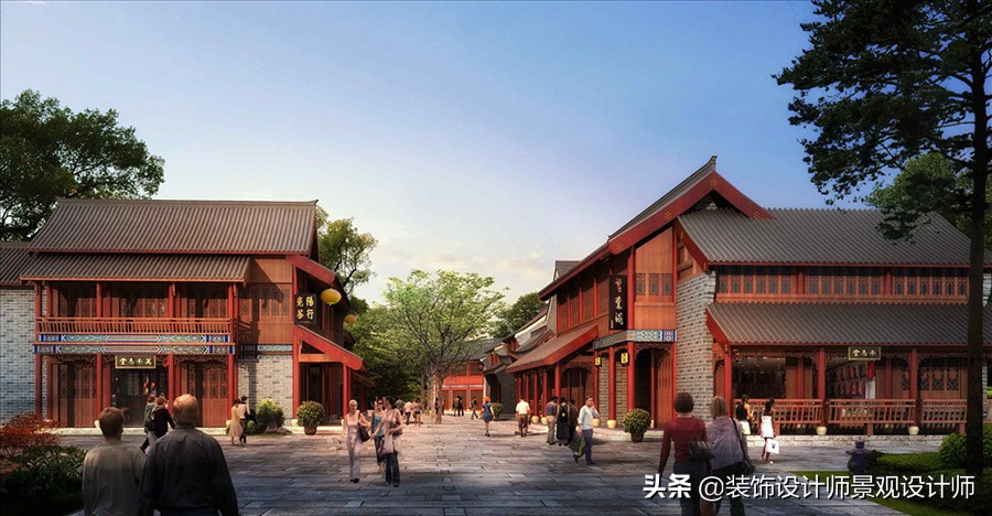 仿古建筑商业街设计图片,古建商业街门楼中式传统仿古大门