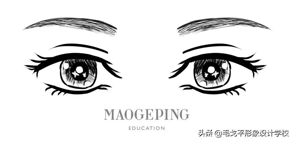 大脸小眼睛眉毛画法,大脸小眼睛化妆教程