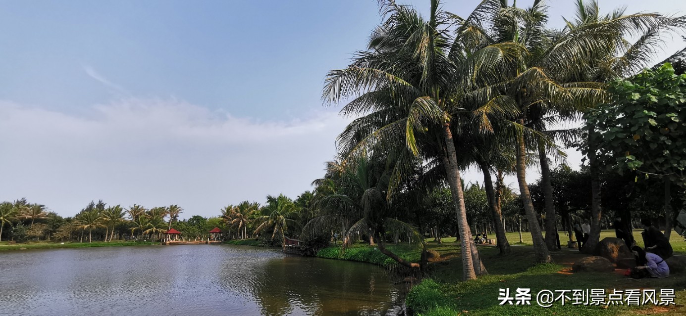 海口海甸岛白沙门公园夜景,海口旅游景点白沙门