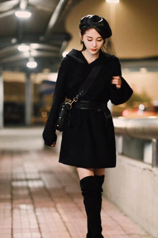 王子文日常运动鞋穿搭,小个子穿平底鞋如何显高