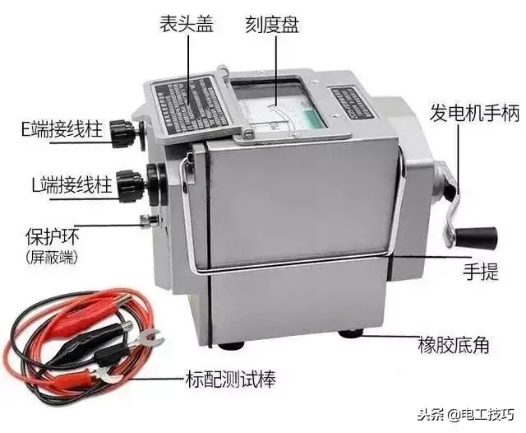 电工摇表怎么测量线通不通,电工摇表的使用方法视频教程