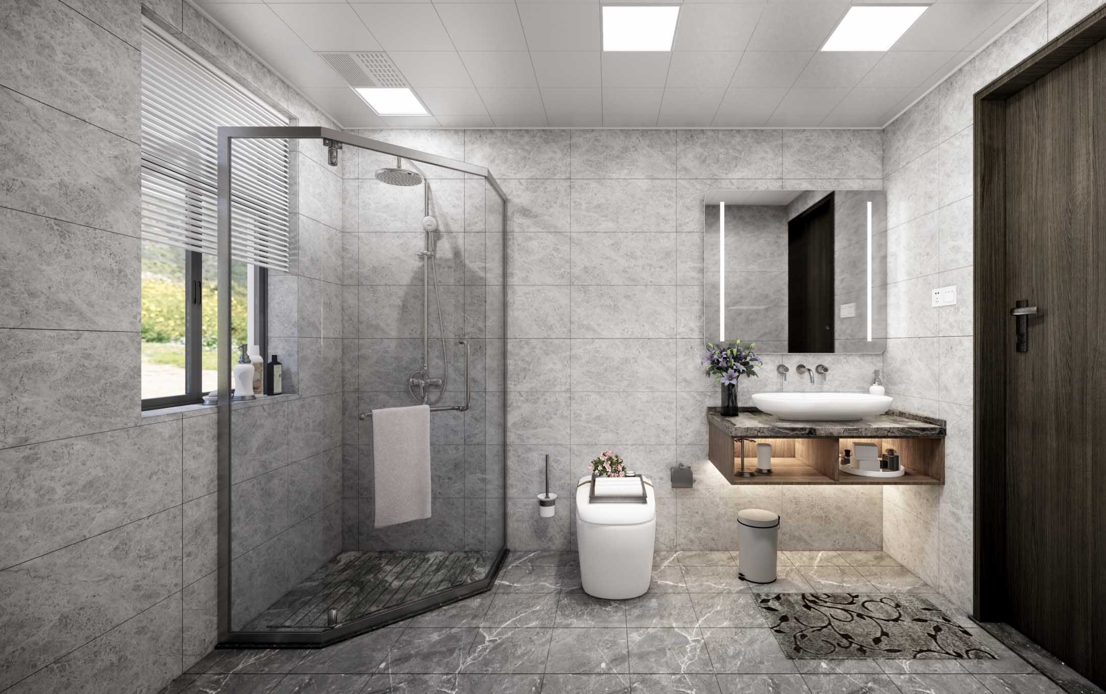 设计师卫生间干湿分离两米,设计师讲卫生间瓷砖选择