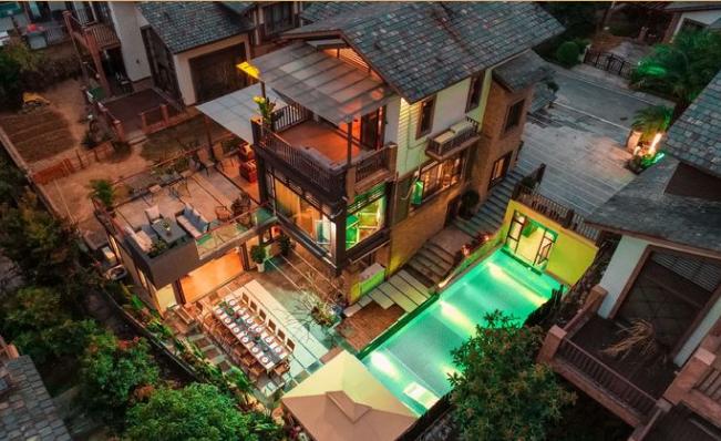 清远别墅温泉度假大泳池四房,清远市别墅温泉旅游度假