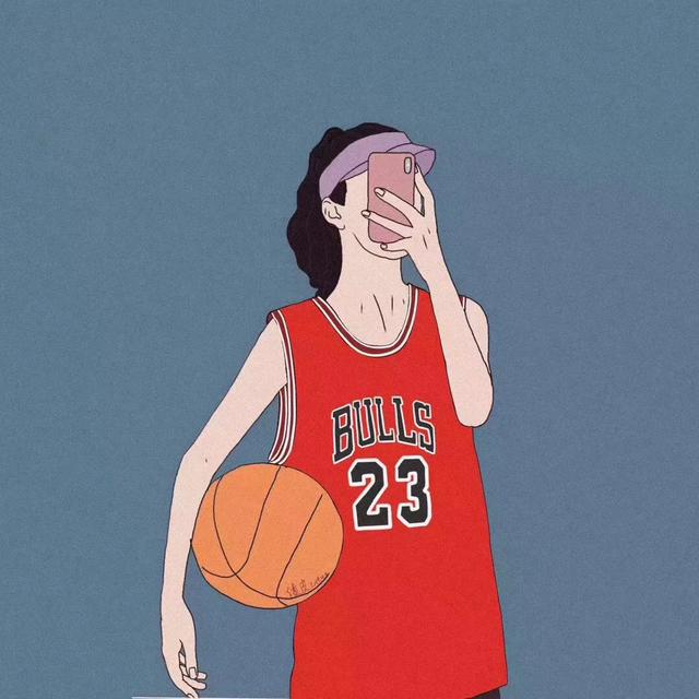 卡通篮球情侣头像,篮球运动员卡通头像