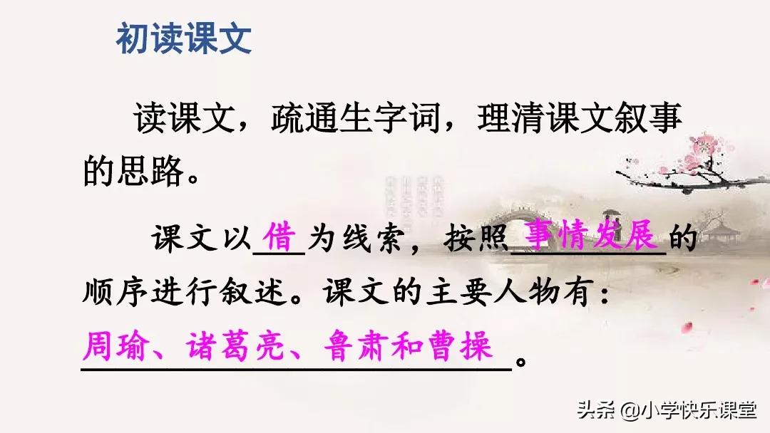 五年级语文下5课草船借箭知识点,五年级下册语文5课草船借箭复习