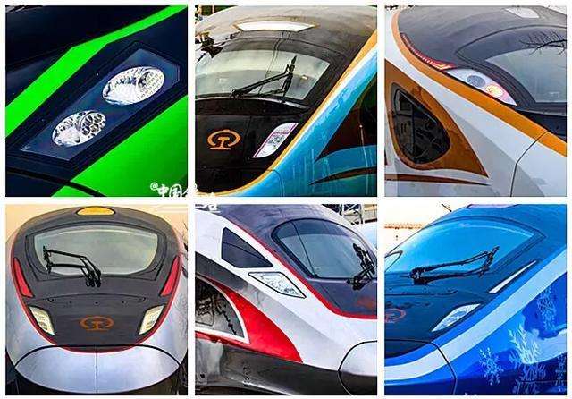 奇葩动车组黑色,绿色动车组