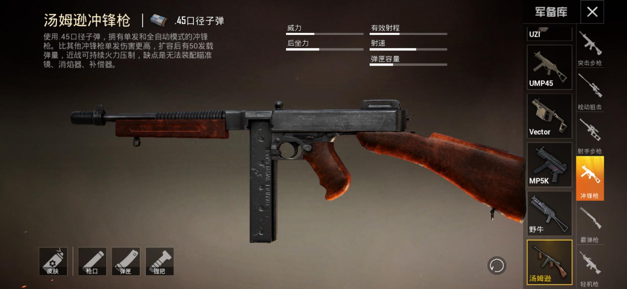 野牛冲锋枪皮肤和平精英,和平精英中的野牛冲锋枪最高威力