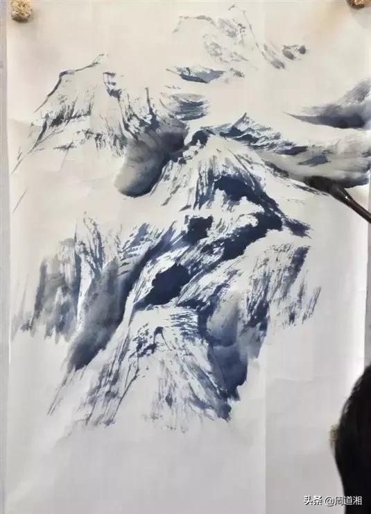 曾刚画山水画上色讲解,如何画山水画教学视频
