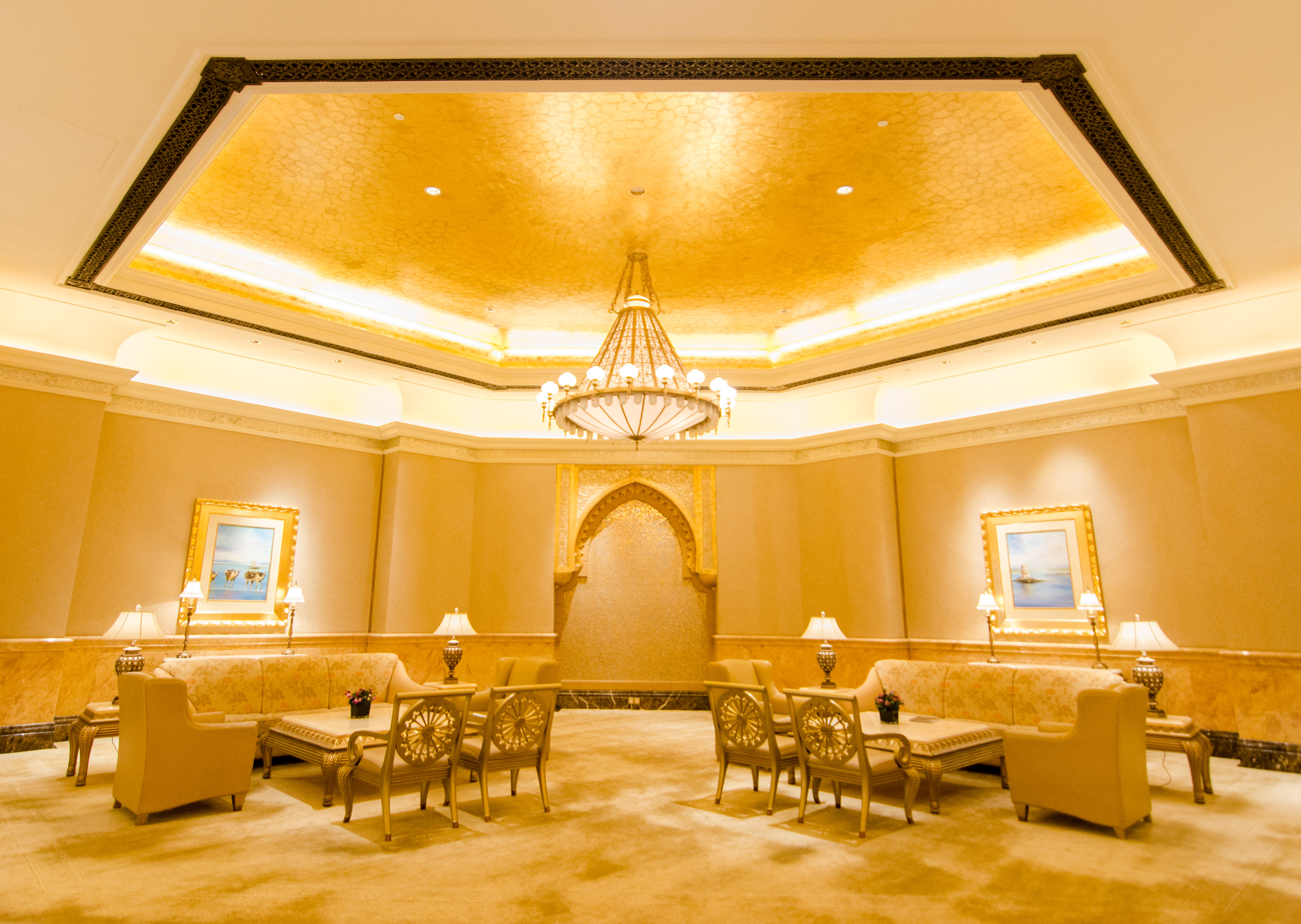 阿布扎比酋长国宫殿酒店内景,阿布扎比酋长皇宫酒店全部图片