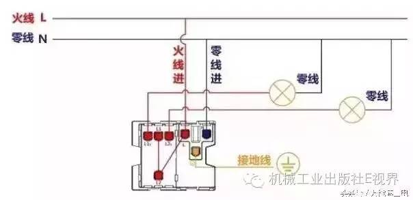 浴霸怎么接线三联三控开关接线图,灯泡内部接线和开关接线图