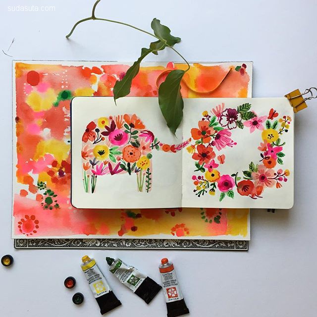 插画师carolyngavin绘画作品,carolyn插画