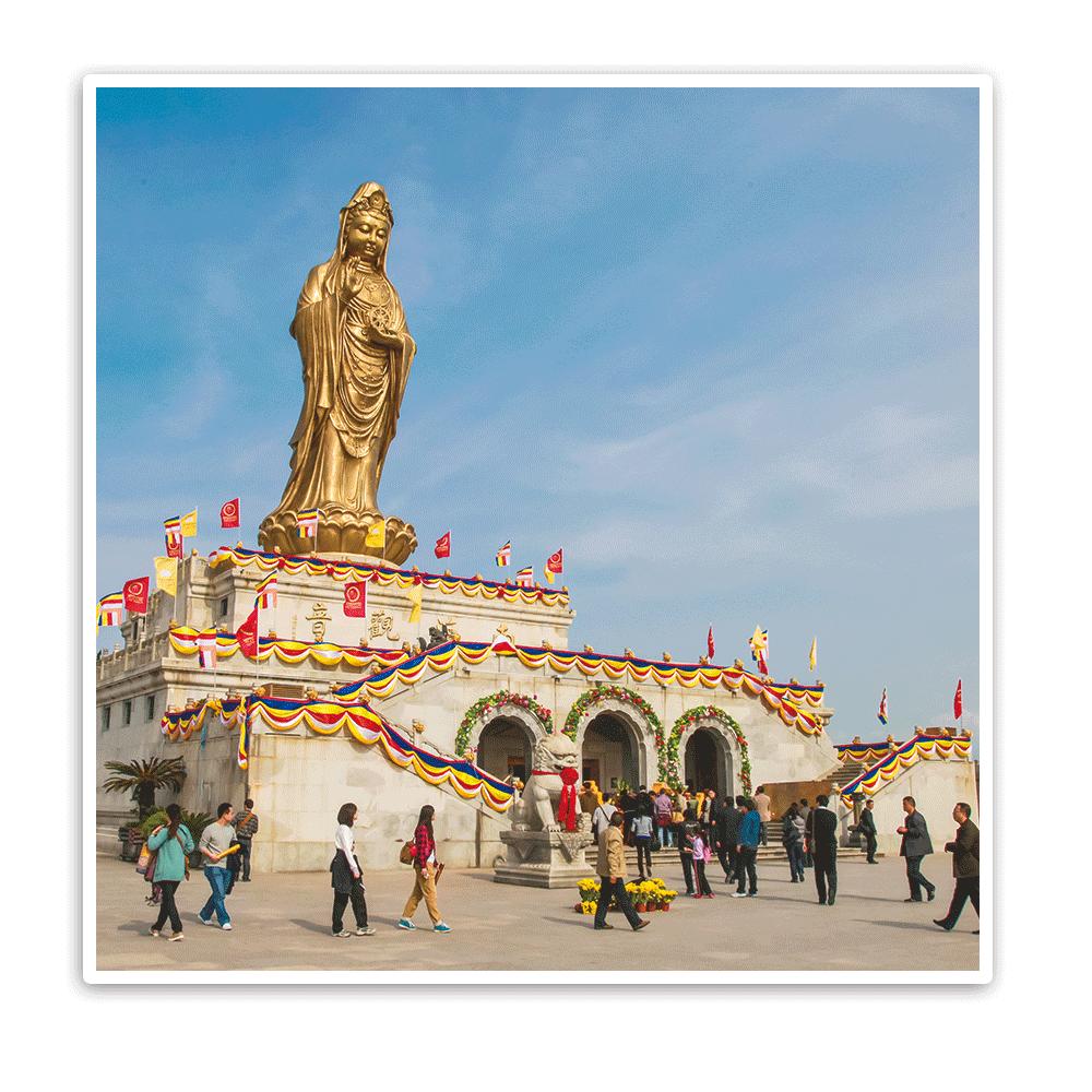 舟山普陀山南海观音桃花岛,舟山碧海金沙