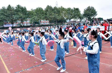 学校超燃运动会献礼建党100周年,师一锦江校区团体操