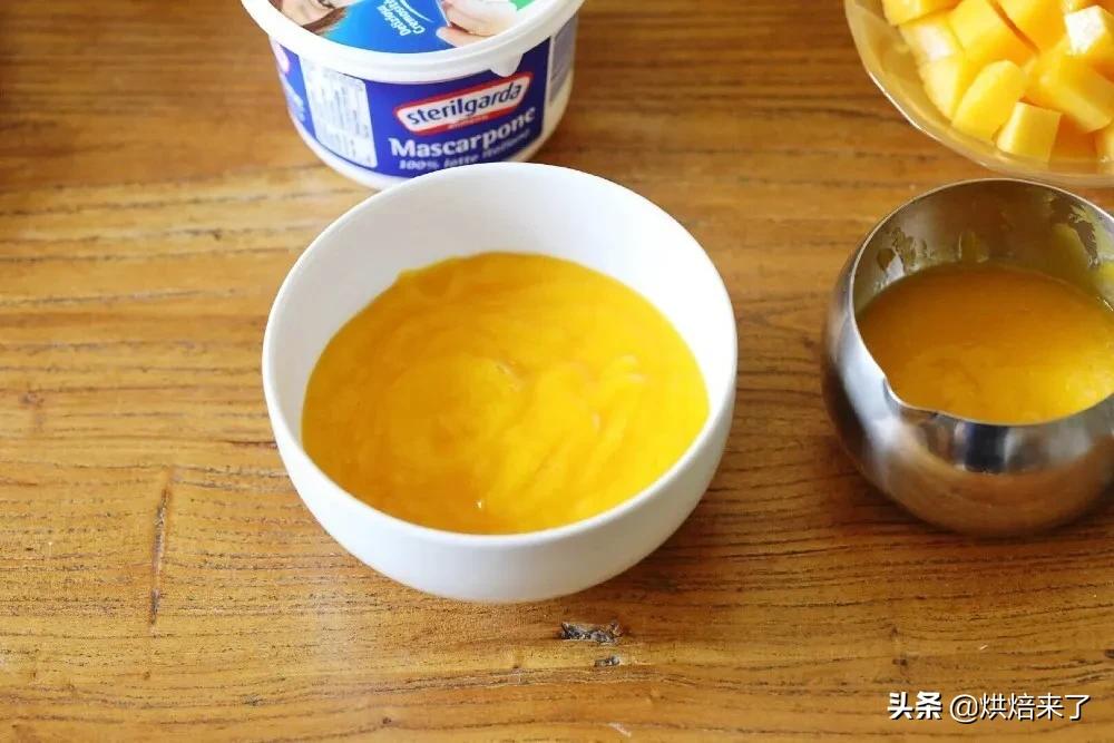 奶酪版的芒果慕斯,6寸芒果奶酪慕斯的配方