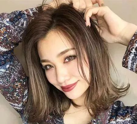 长脸型中长发烫发图片大全,小脸型中长发烫发