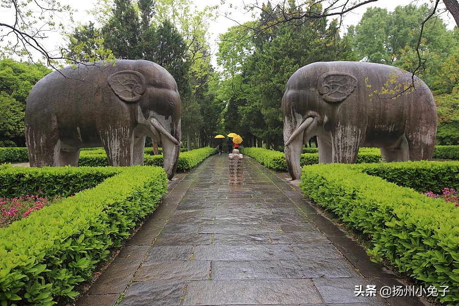 明孝陵石像生在哪里,明孝陵神道石像新旧照片对比