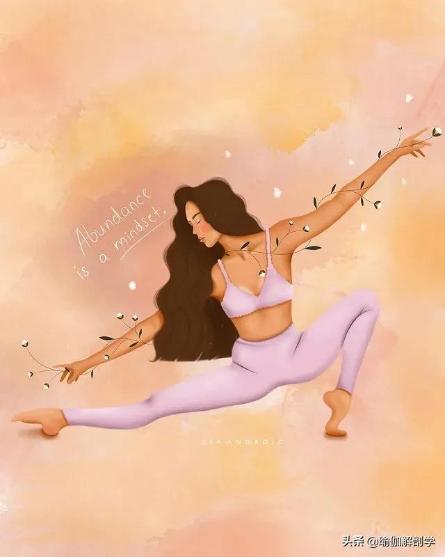 ins瑜伽漫画图片,瑜伽小人唯美漫画