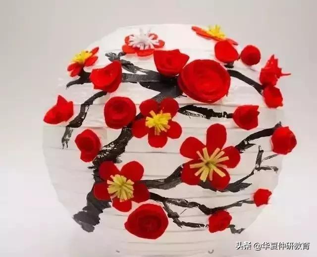 幼儿园元旦手工制作：鞭炮灯笼卡纸舞龙