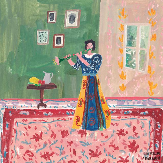 好看的动图系列,日本插画师ekuboon作品手绘