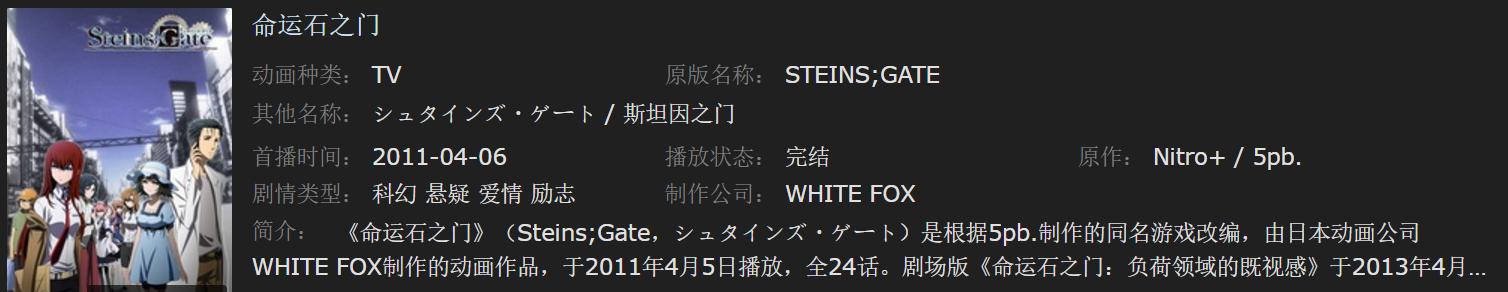 我的追剧历程,动漫追番1-4季