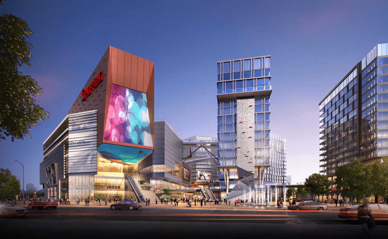 现代风格商业街设计说明,藏式商业街建筑风格效果图