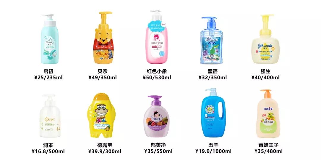 最近爆款宝宝沐浴露,10款大牌儿童沐浴露