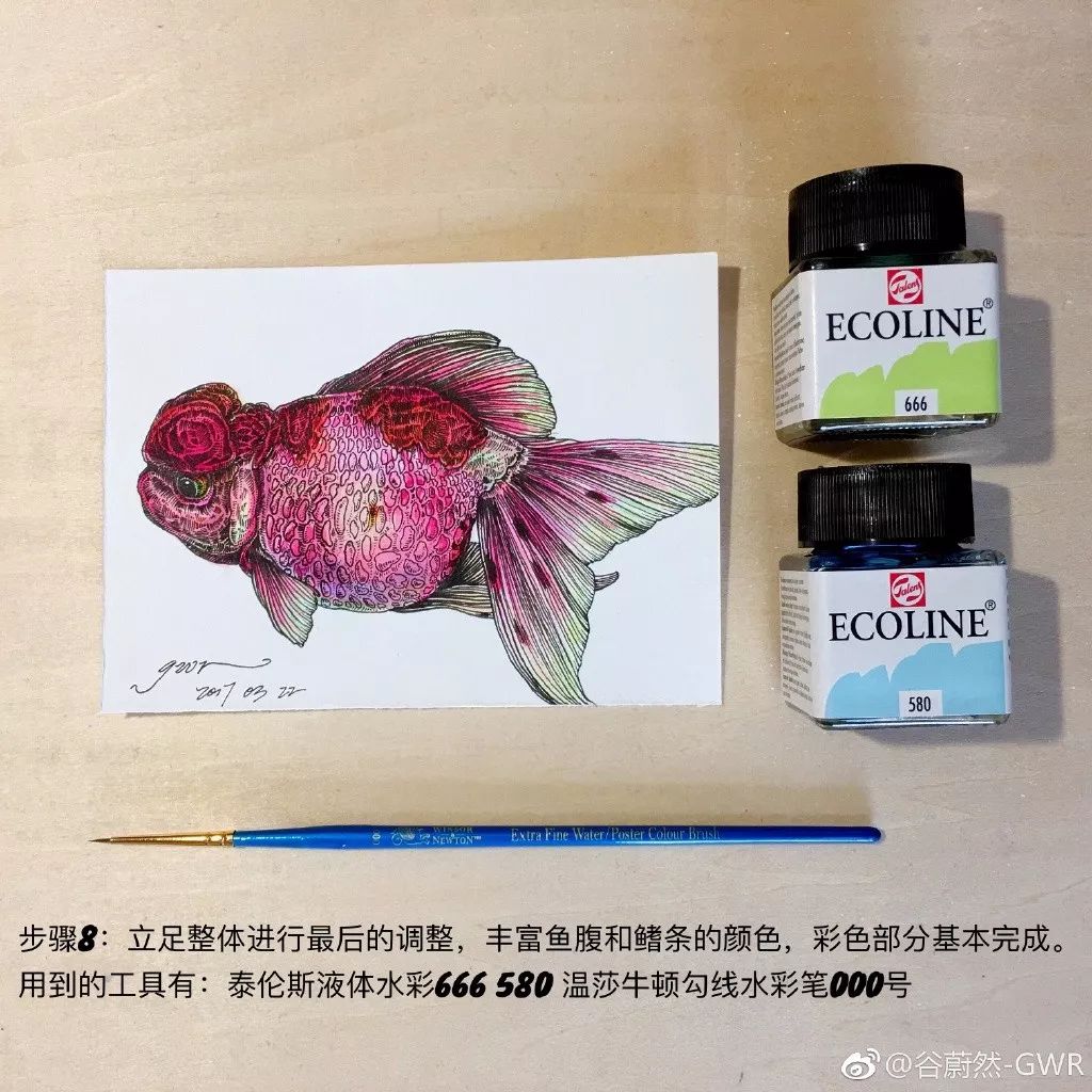 简单针管笔手绘花,简单易学针管笔手绘