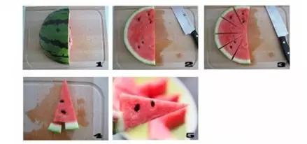 西瓜花切法大全,西瓜果盘的切法