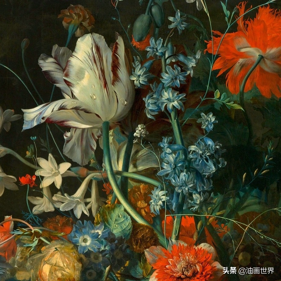 荷兰花卉画作品欣赏,当代国外巨幅花卉画家