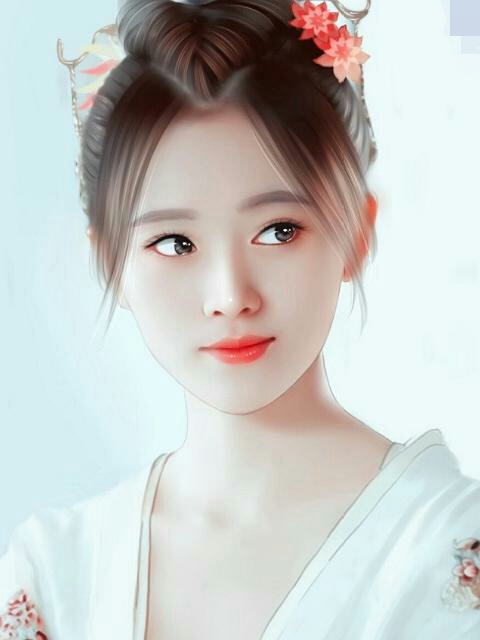 张智尧古装画像手绘,古装女明星图片手绘