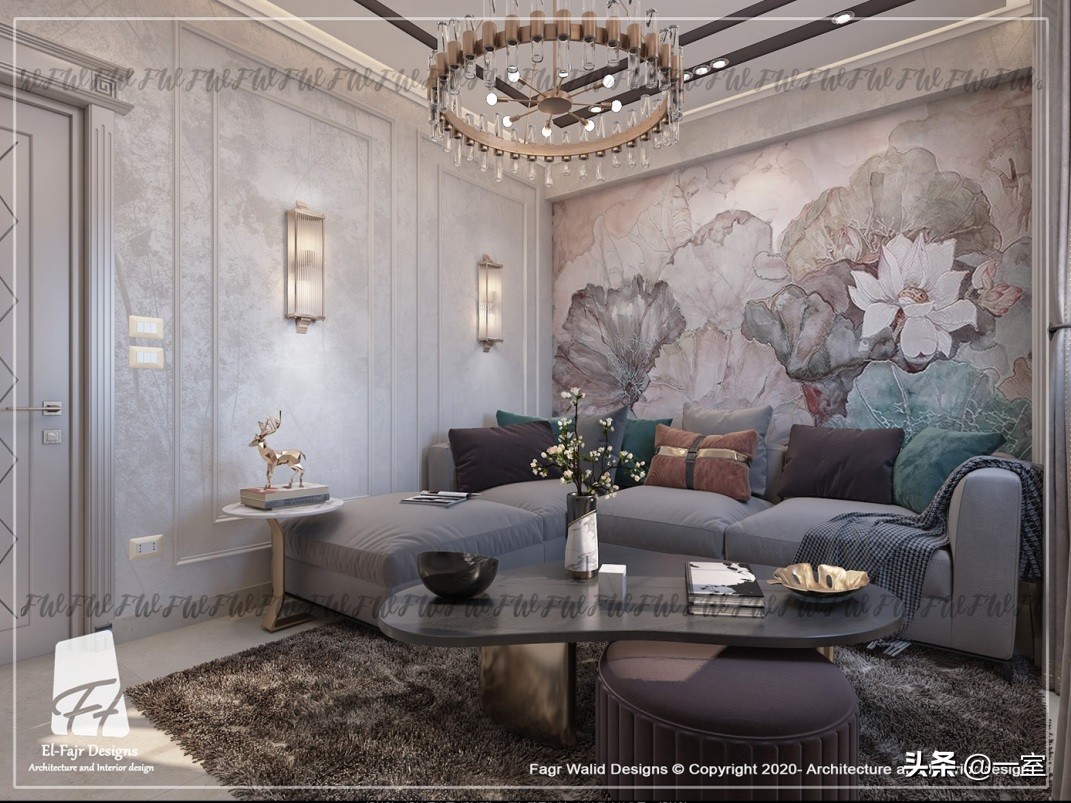 3.3米背景墙设计,客厅背景墙设计简约款