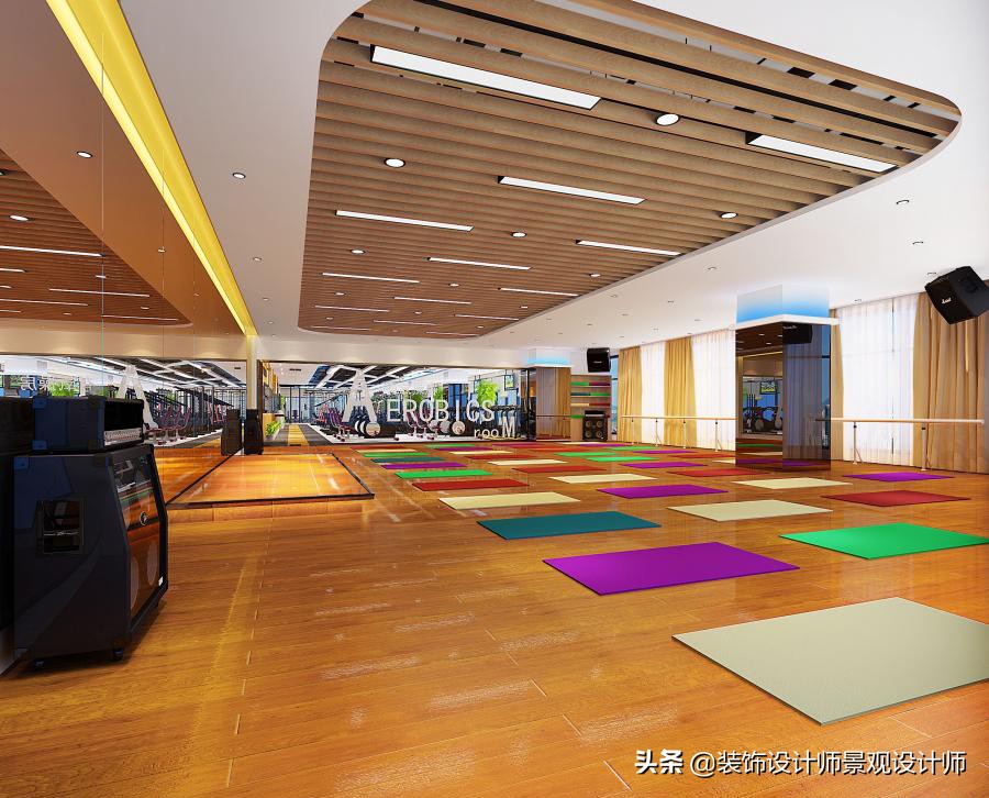 公司健身房设计效果图,书房健身房二合一设计效果图