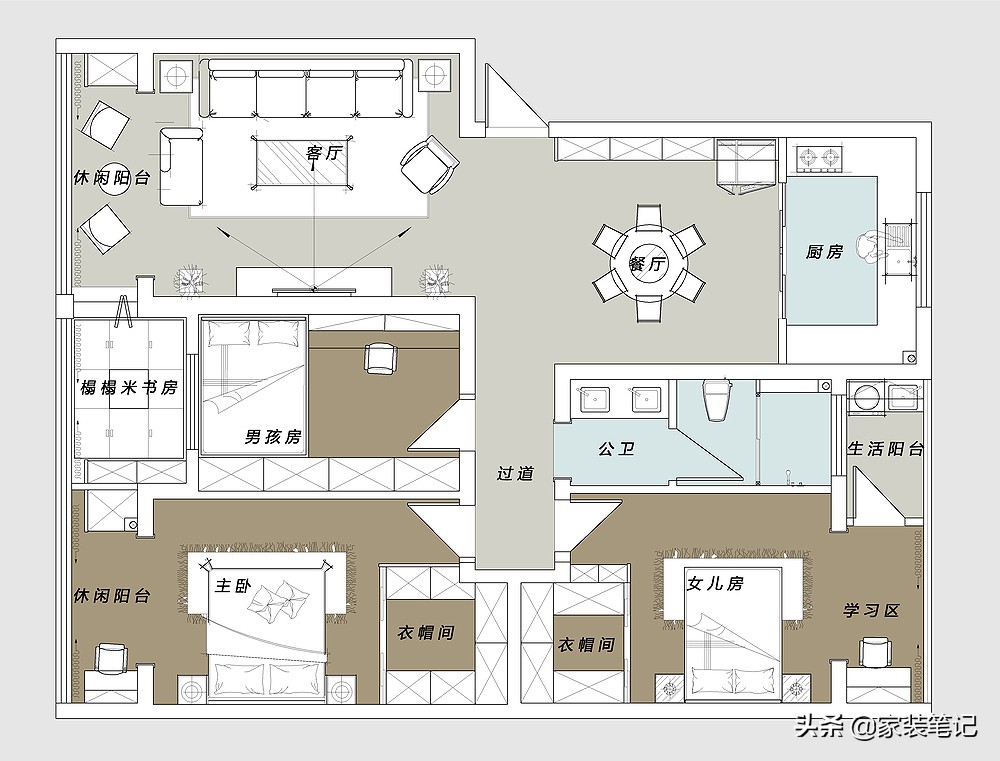 一对夫妻家装修很温馨,现代两夫妻新房装修风格