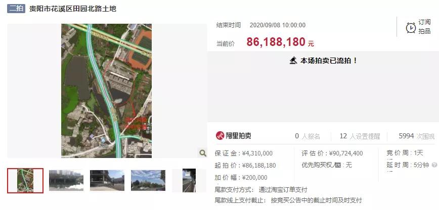 最新贵阳土地拍卖信息,贵阳房价土地流拍