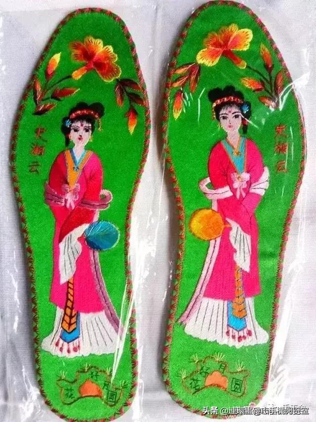 鞋垫绣花制作教程全过程,陕北民间纯手工鞋垫绣花