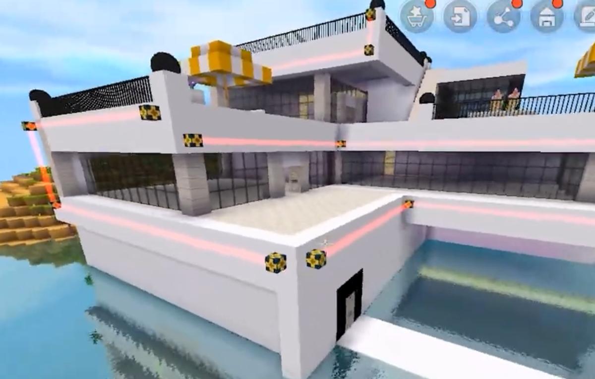 迷你世界海景房别墅设计图,迷你世界欧式别墅设计