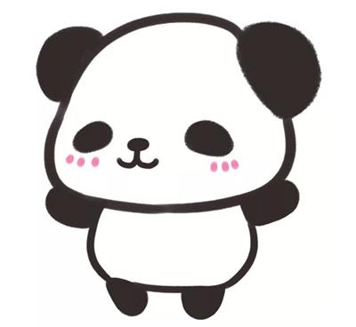 熊猫从台阶上滚下去的简笔画,动物简笔画教程熊猫