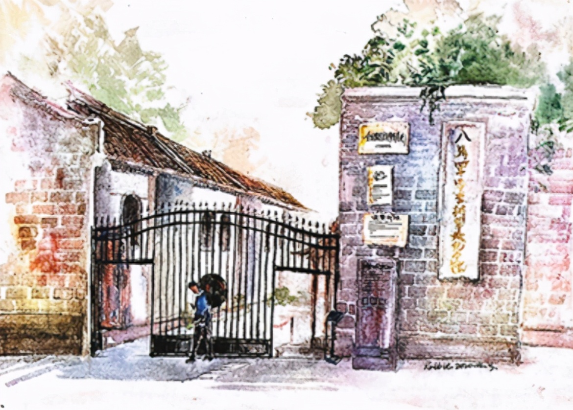 西安历史古建图,西安历史建筑手绘图