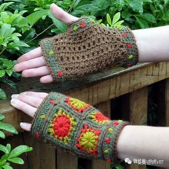 最新手套编织图冬,一线织到底的手套教程