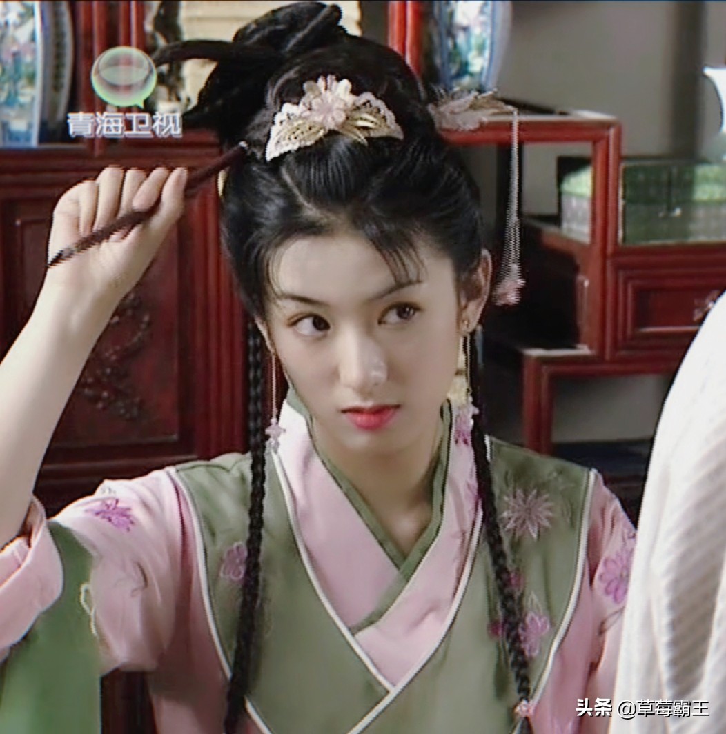 无刘海古装发型编发,古装编发齐刘海