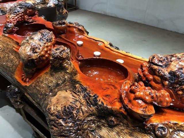 卓豪根雕茶桌价格,根雕茶桌100例