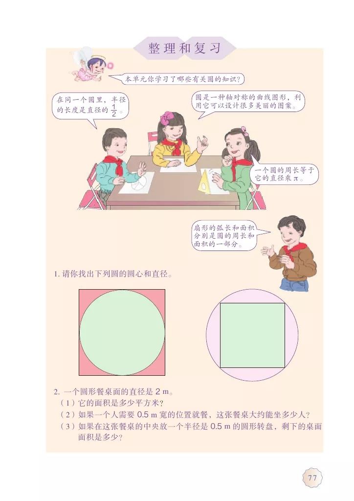 人教版六年级上册数学电子课本教材（高清版），暑假预习收藏