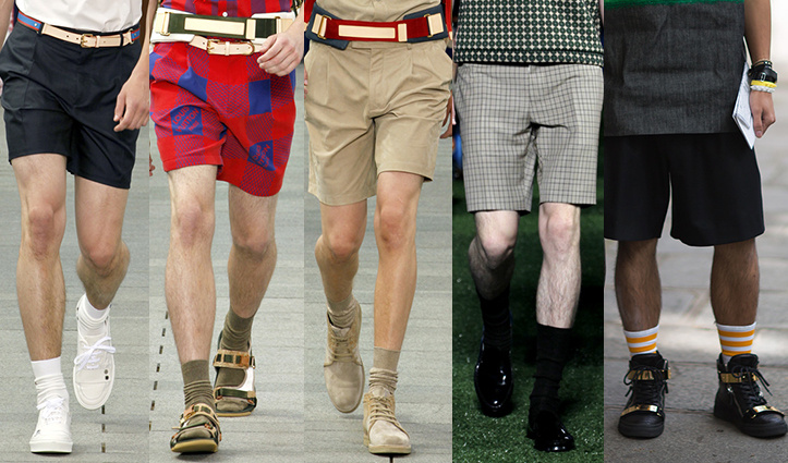 穿短裤阳光帅气男生,夏天男生短裤配什么鞋好看