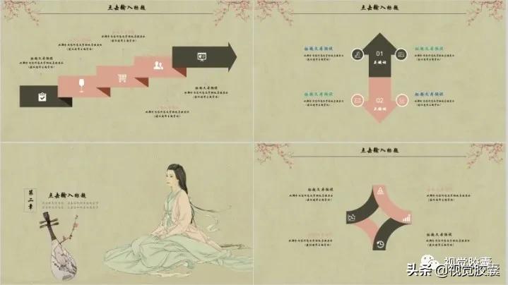 不是吧，你喜欢古风喜欢到，连PPT都是古风的